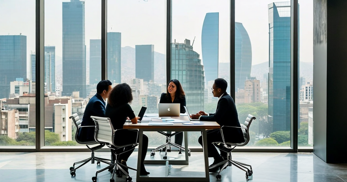 Mango team celebrating funding announcement in Mexico City office